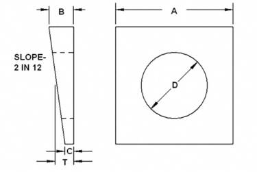 Hardened Beveled Washer