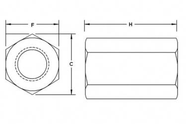 Hex Coupling Nut