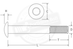 Round Head Bolts