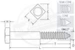 Square Lag Screws