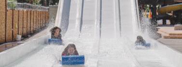 Waterslide from Great Wolf Lodge where Portland Bolt supplied bolts to help build the lodge.