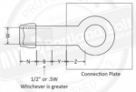 Tie rod assembly with connection plate diagram.