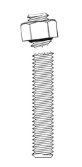 Rod with a nut after Wedge Test